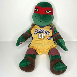 TMNT Raphael Los Angeles Lakers Build A Bear Plush Stuffed Animal Turtle 19"